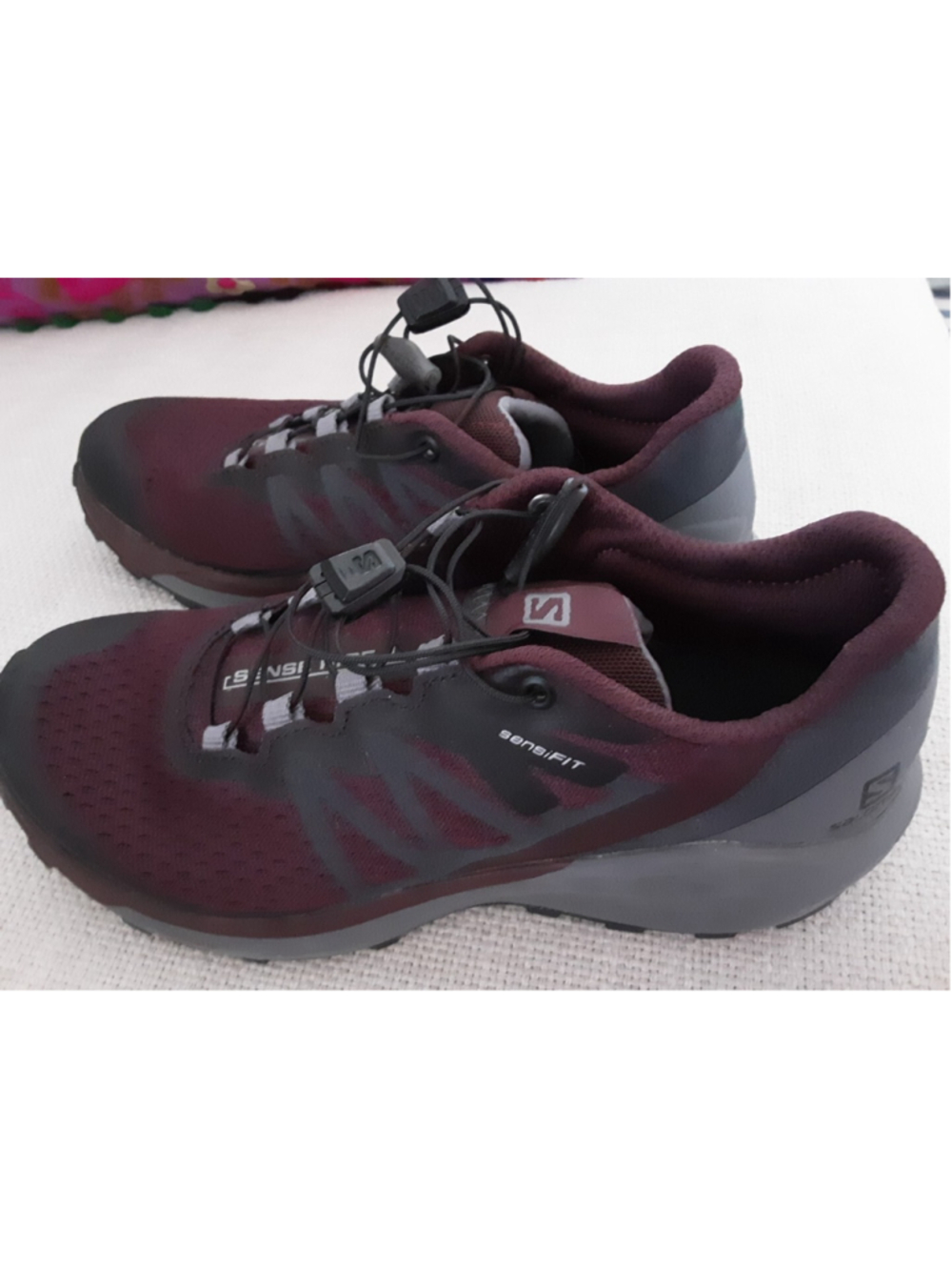 SALOMON-Sense Ride 4 Running Shoes Trail-WINE TASTING/QUIET SHADE/EBONY-SZ 5